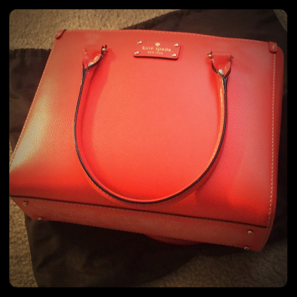 Kate spade coral leather bag new with tag